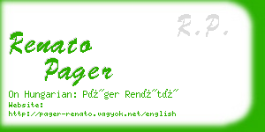 renato pager business card